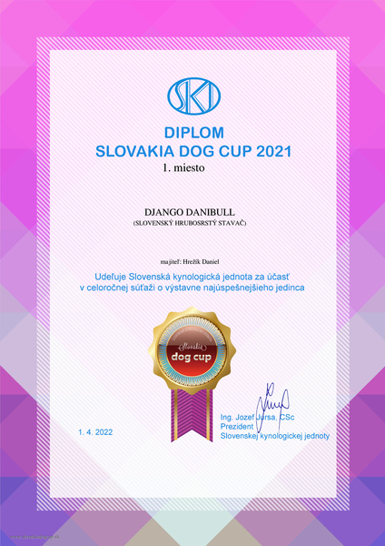 diplom-django-danibull-slovakia-dog-cup-víťaz